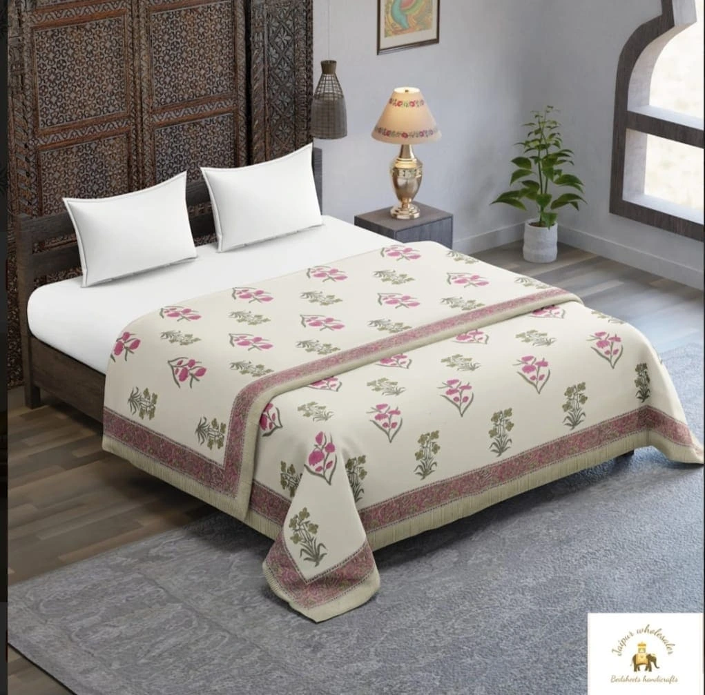 Hand Block Print Cotton Comforter 90*100-Jaipur Wholesaler