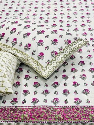 Exclusive Hand Block Print Bedsheet 93x108-Jaipur Wholesaler