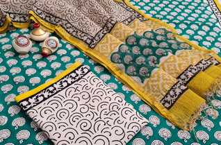 Cotton suits salwar suits-kota zari dupatta-Jaipur Wholesaler
