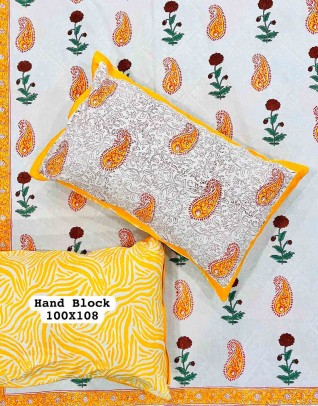 Multicolor Hand Block Printed Cotton Bedsheet-Jaipur Wholesaler