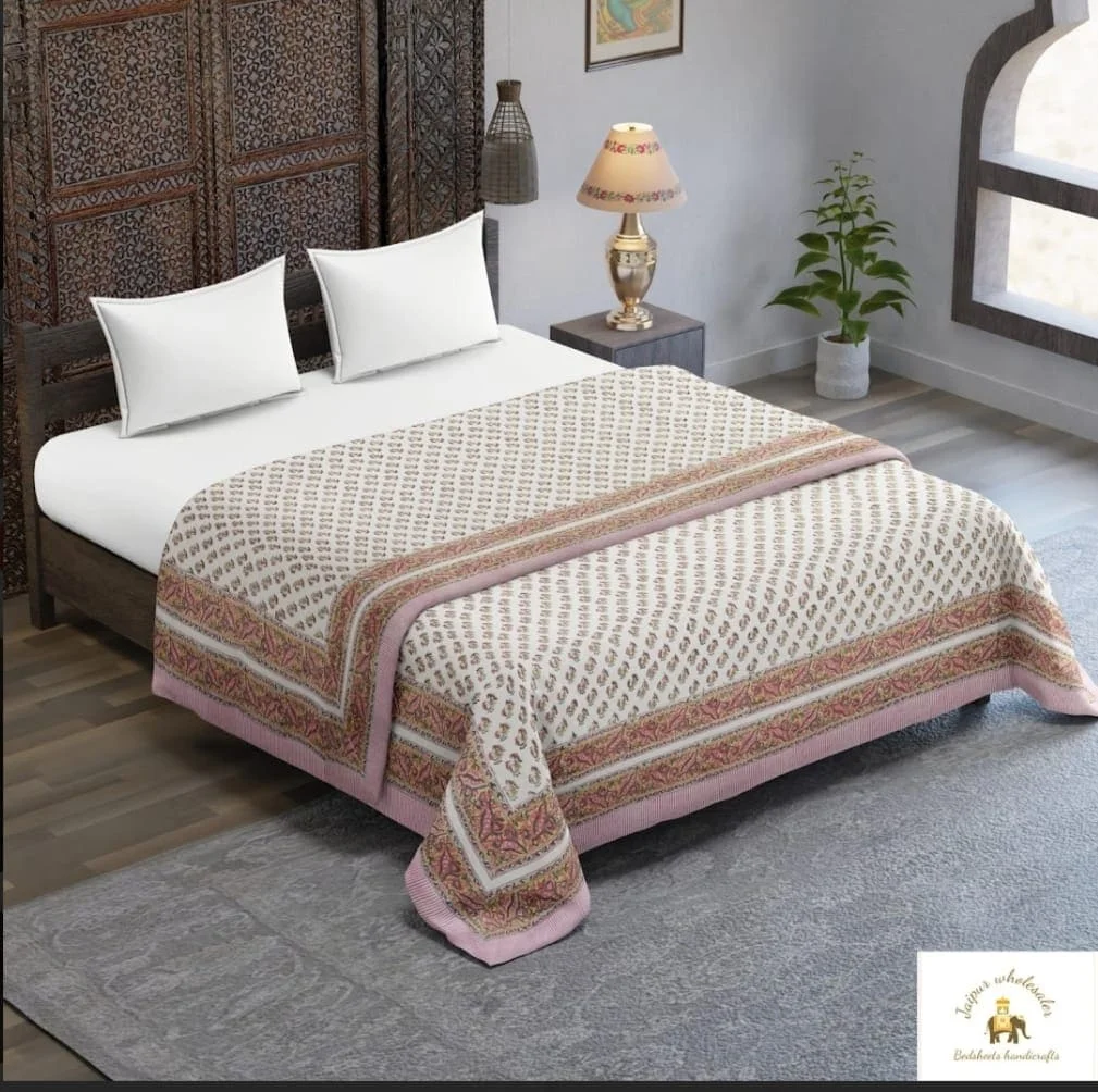 Super Soft Hand Block Comforter 90*100-Jaipur Wholesaler