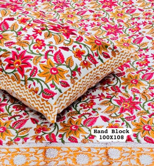 Pure Cotton Hand Block Print Bedsheet-Jaipur Wholesaler